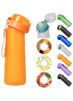 Buy Flavored Water Bottle, Air up Water Bottle with Flavor Pods, Flavor Water Bottle, Air up Water Bottle, for Kids, 22oz, 750ml (New Orange - 1 bottle) + 3 pods in random flavors) in UAE