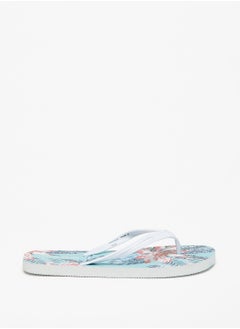 Buy Womens Floral Print Slip On Thong Slippers in Saudi Arabia