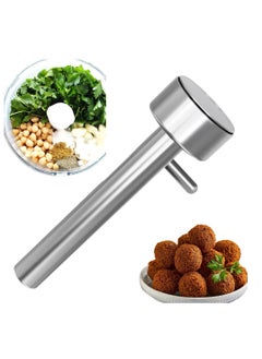 اشتري Falafel Maker Scoop, Stainless Steel Professional Meatball for Portion Control, Food Safe and Non-Sticky Mold Meat Baller Scoop Tool Frozen Mix, Silver في الامارات