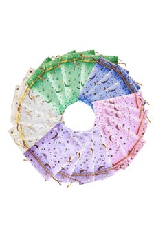 Buy Moon Star Organza Jewelry Candy Pouch Gift Bags Pouches for Wedding Party 's Day Drawstring Organza Bags Jewelry Gift Bags 100Pieces (Mixed Color 3.5 x 4.7 Inch) in Saudi Arabia