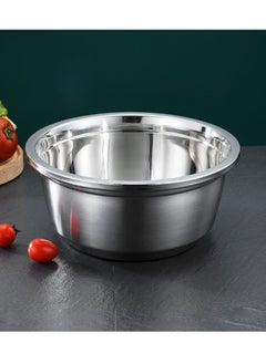 Buy Multifunctional Stainless Steel Solid Mixing Bowl 28Cm in UAE