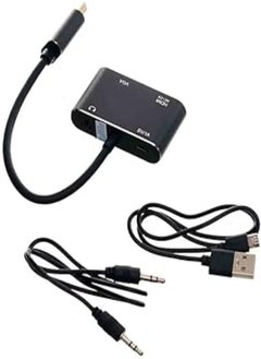 Buy Hdmi to hdmi + vga adapter with audio - black in Egypt