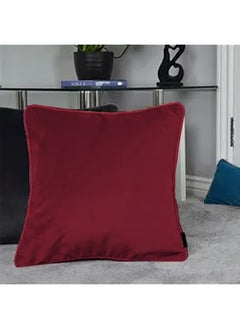 اشتري Square Velvet Decorative Cushions Solid Design 45X45 Cm Burgundy في السعودية