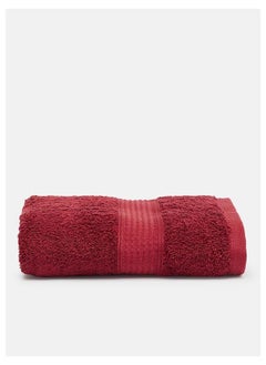 اشتري Feather Touch Bath Towel 580 GSM 100% Cotton Terry 70x140 cm -Luxury Feel Super Absorbent Quick Dry Red في الامارات