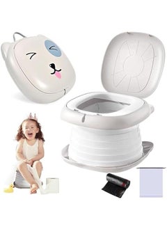 Buy Portable Potty Training Seat for Toddler Travel,Toilet Potty Chair Potty Training Toilet Seat with Storage Bag Emergency Folding Toilet Toddler Travel Potty Seat Home Car Camping Use (Grey) in Saudi Arabia