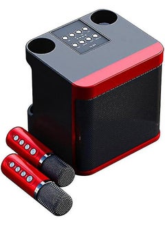 Buy Ys-203 bluetooth karaoke speaker wireless microphone(red) in UAE