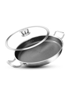 Buy soup pot stainless, High-Quality Stainless Steel Soup Pot - Food Grade, Safe & Healthy - Fashionable Design with Simple, Clear Appearance (30 CM) in Egypt