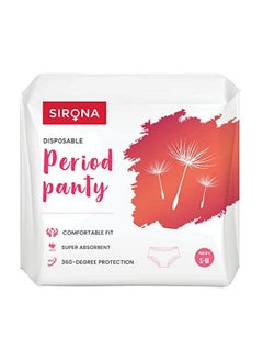 Buy Disposable Period Panties For Sanitary Protection For Women ; S M (Pack Of 5) ; Day And Overnight Panties ; For Regular Flow ; Up To 12 Hours Protection ; Sanitary Pads Pant Style in UAE