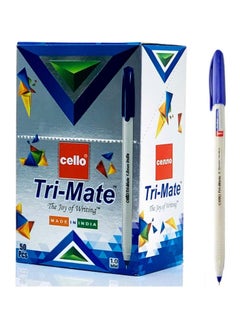 Buy 50-Piece Trimate Ballpoint Pen Blue Ink in UAE