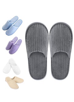 Buy SPA Slippers,5 Pairs Disposable Slippers Thick Soft Cotton Velvet Hotel Slippers for Home Travel Wedding Fits Most Men and Women in UAE