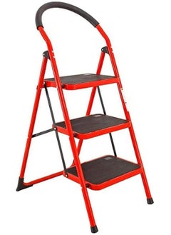 Buy 3-Step Portable Ladder Red/Black 120x37x47cm in UAE