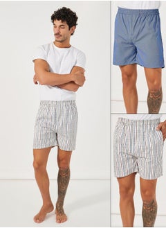 Buy Pack of 2 - Checked Assorted Woven Boxers in Saudi Arabia