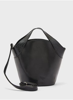 اشتري Croc Effect Strap Bucket Tote Bag في الامارات