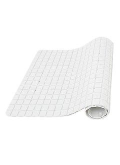 Buy Non-Slip Bath Mat With Vacuum Suction Cup White 35x78centimeter in Saudi Arabia