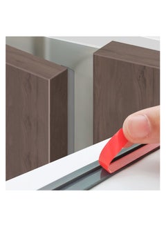 Buy 2 PCS Cabinet Door Seal Strip Weather Stripping Door Gap Filler Suitable for Wardrobe and Cupboard Strong Adhesive Backing Block Dust Keep Cleaning Dry Cabinet Seal Door Gap Dustproof Gray in UAE