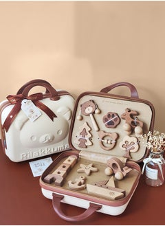 Buy Baby Gift Box Solid Wood Toy Set Male and Female Baby Gifts in Saudi Arabia