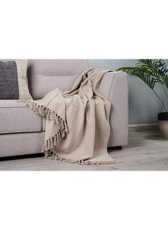 Buy Montana Stripe Throw 130X170Cm Natural in UAE