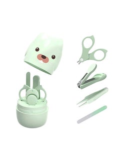 اشتري 4 In 1 Baby Nail Clippers Scissors Nail File & Tweezers Green في الامارات
