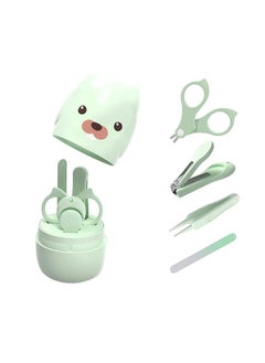 اشتري 4 In 1 Baby Nail Clippers Scissors Nail File & Tweezers Green في الامارات