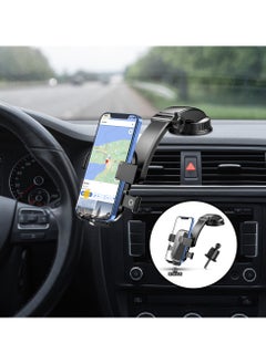 Buy Car Phone Holder Stand for Dashboard Windshield Air Vent Car Mount for iPhone 14 Pro Max Plus Samsung most Phones in UAE