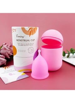 Buy Feminy Menstrual Cup With Silicone Sterilizer Cup Or Cup Holder in UAE