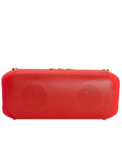 Buy Wireless Bluetooth speaker BS-58D, lightweight, strong and pure sound, with RGB lighting, water resistant, large battery capacity, and elegant design (red) in Egypt