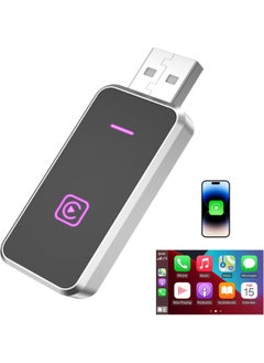 اشتري Wireless Carplay Adapter for Phone, Carplay Adapter for Cars 2016+, Plug and Play, Low Latency, Stable Connection, Wired to Wireless Carplay Adapter, Support Online Update في السعودية