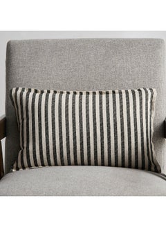 Buy Noir Thick Stripe Filled Cushion 50 x 30 cm in UAE