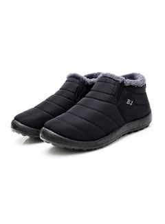 Buy Men Ankle Boots Slip On Flat Casual Footwear Black in UAE