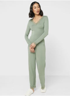 Buy High Waist Pyjama Top And Pants in UAE