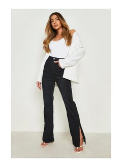 Buy High Waisted Split Wide Leg Jeans in UAE