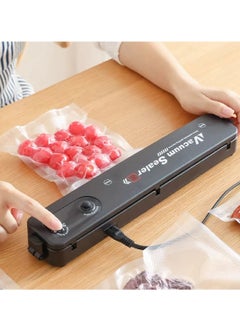 Buy Vacuum Sealer Machine Automatic Food Sealer Machine With 10 Sealing Bags Food Vacuum Air Sealing System For Food Preservation Storage Saver Easy To Clean Black in UAE