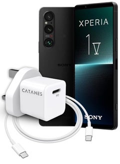 اشتري 25W PD Fast Charger Adapter Type C 3Pins with 1m Cable Type C for Sony Xperia 1 V and Sony Xperia 1 IV / White في الامارات