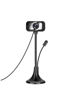 اشتري PC Webcam USB High With Microphone Flexible Rotatable Stander Black في السعودية