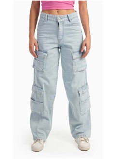 Buy Light Blue Cargo Jeans in Egypt