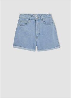 اشتري Woman Mom Fit Denim Short في الامارات