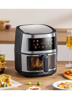 Buy Air Fryer Visuable 360° Convection Air Fryer Oven with 90% Less oil 2400w, 8 One-Touch Preset Cooking Modes., Wide Temperature Control Range, Auto Warming Function in Saudi Arabia