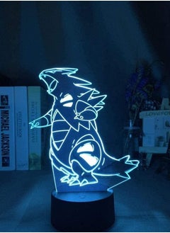 Buy 3D Illusion Lamp LED Multicolor Night Light Acrylic Tyranitar Figure for Kids Room Decor Touch Sensor Color Changing Go Gift Children s Sleep Lamp in UAE