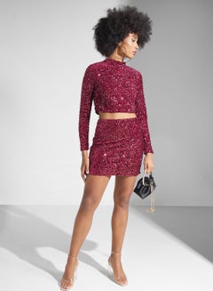 Buy Sequin Mini Skirt in UAE