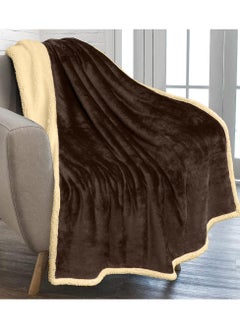 اشتري Sherpa Bed Blanket King Size, Double Plush Reversible Fleece, Machine Washable, Warm and Cozy for Bed & Sofa (240x220 cm) في الامارات