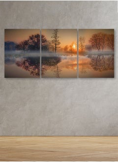 Buy Decorative Wall Art Painting with a Nature Design, 3 Pieces, Size 120x60cm in Saudi Arabia