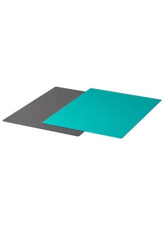 Buy 2-Piece Bendable Chopping Board Dark Grey/Dark Turquoise 28x36 Cm in Saudi Arabia