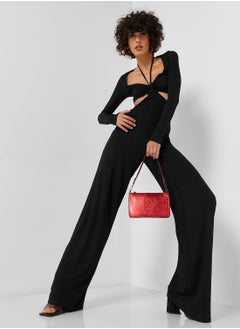 Buy Halter Neck Cut Out Detail Jumpsuit in Saudi Arabia