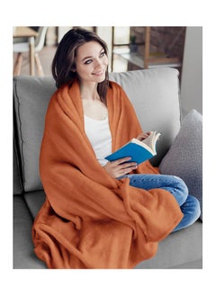 اشتري PIONEER SILKY SOFT 200 X 220 CM ORANGE FLANNEL FLEECE BLANKET في الامارات