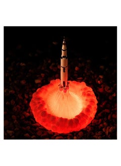 اشتري New Launched 3D Print Space Shuttle Lamp Night Light for Space Fans Moon Lamp Rocket Lamp As Room Decoration في الامارات