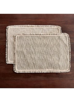 اشتري Naturio Slub 2-Piece Table Placemat Set 48 x 33 cm في الامارات