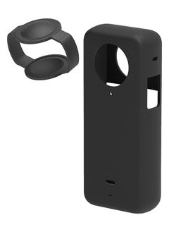 Buy Action Camera Case Fit for Insta-360 ONE X3, Waterproof Durable Silicone Protective Cover Lens Cap Compatible for Insta-360 ONE X3 Accessory (Black) in Saudi Arabia