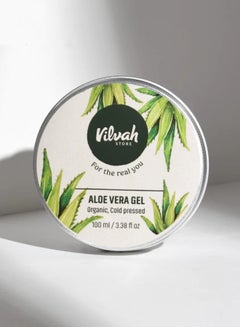 Buy Aloe Vera Gel With 99% Pure Natural Aloe Vera Targets Dull Oily Acne Prone Skin 100 gm in UAE