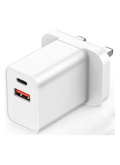 Buy 18W USB Fast Wall Charger Adapter Compatible with Apple iPhone 12/Pro/Max/Mini/SE/11/X XS,Apple iPad Air/Pro, Samsung Galaxy S20/Note20/10, Huawei P40 in UAE