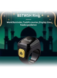 Buy Smart Bluetooth Ring Electronic Counter Time Reminder - Black in Saudi Arabia